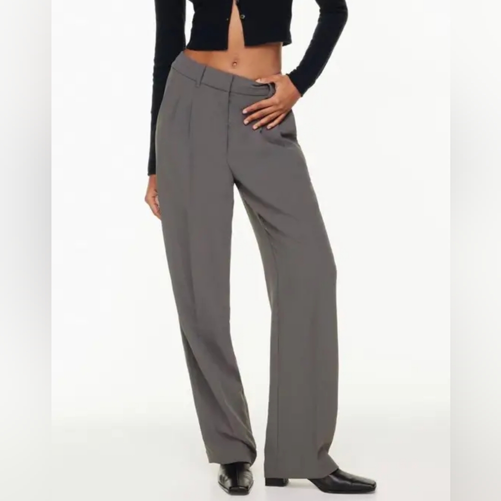 Aritzia Wilfred Crepette Effortless Pants Peppercorn Grey Size 0 Regular…